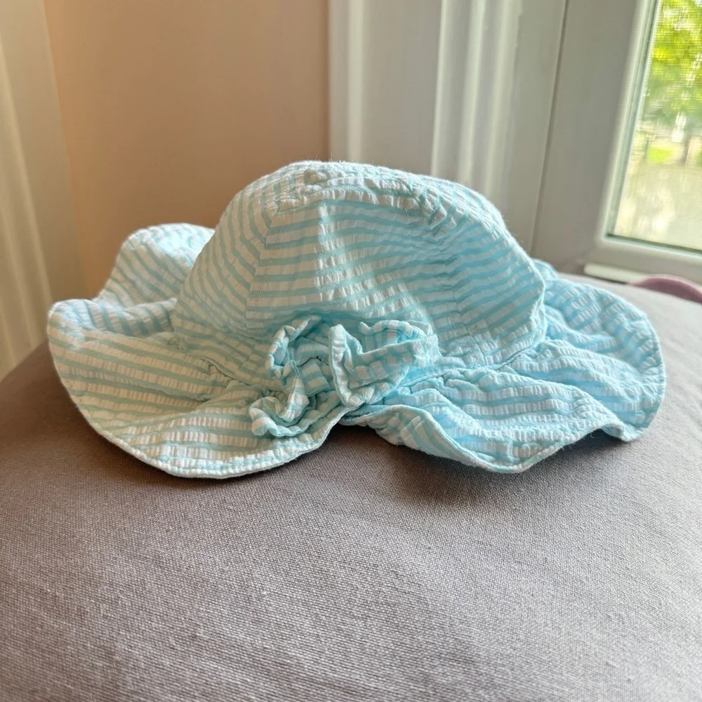 Blue and White Stripe Gymboree Sun Hat